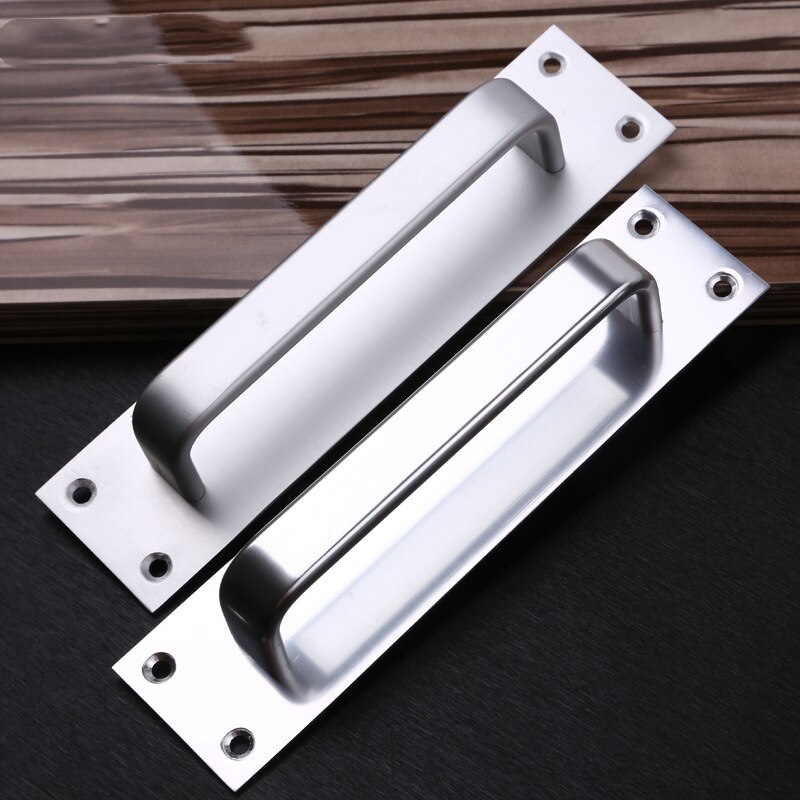 Sliding door handle Fire Toilet Door Pull Plate Push aluminum alloy fire door security door bathroom handle No fading