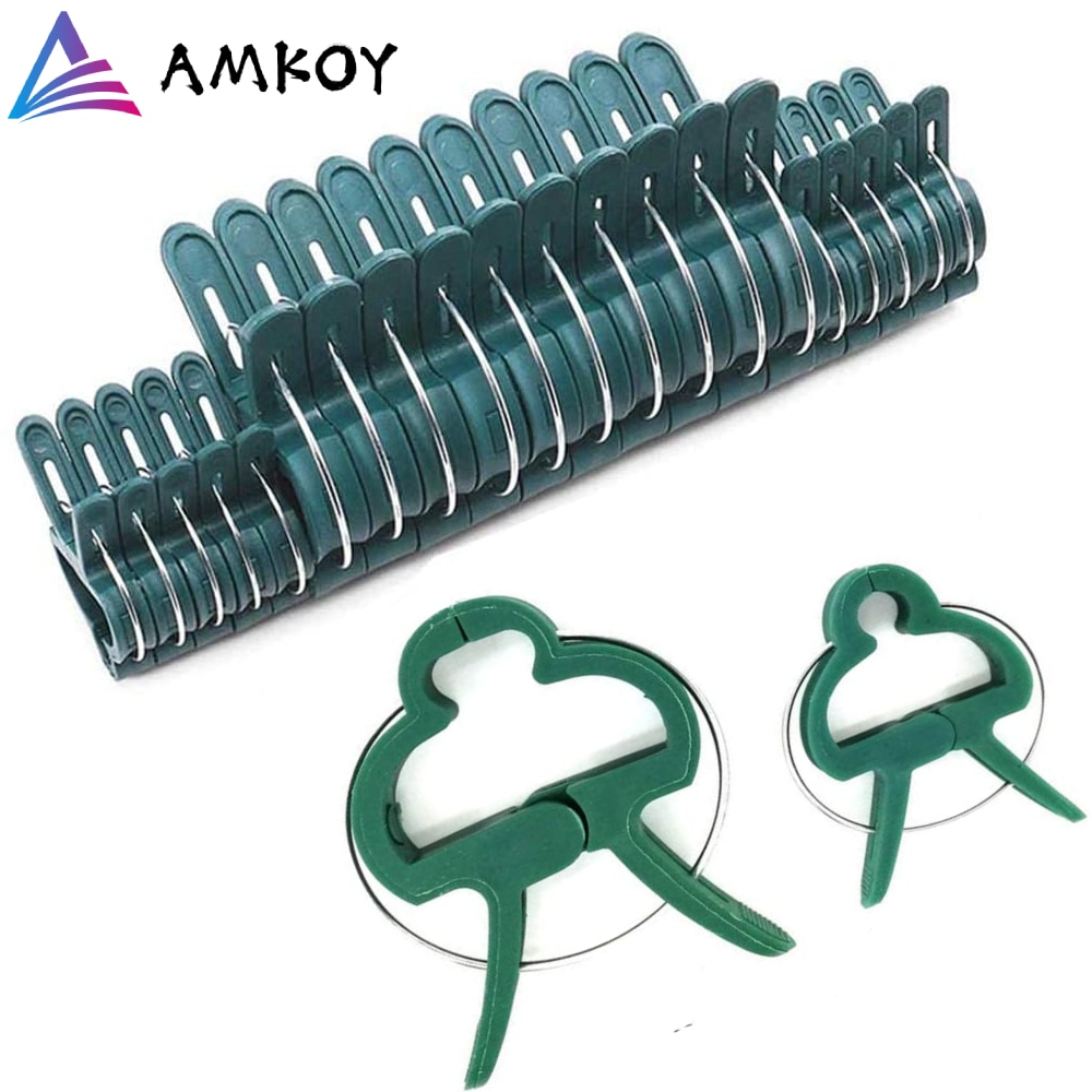 Greenhouse Bracket Pole Fixed Clamp Plant Support Clips Grafting Stakes Connector Garden Flower Vine Clips for Supporting Stems