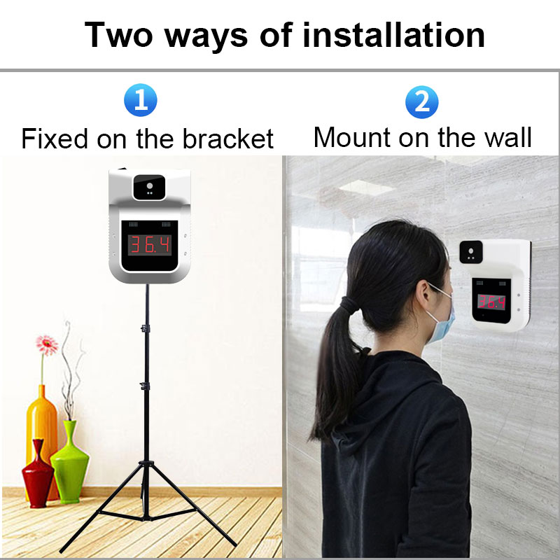 K3 PRO Voice Speaking Infrared Thermometer Human Body/Forehead No Contact Wall Mounted Digital IR Thermometers Fever Alarm