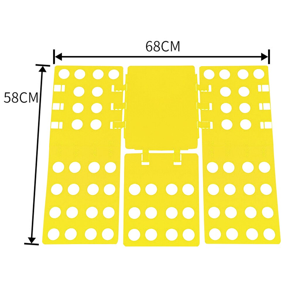 Folding Clothes Holder Organzier Plastic Laundry Foldable Board Finishing Tools Fold Save Time Quick Clothes Holder: Yellow
