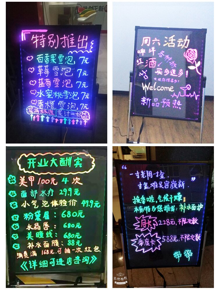 24 teile/los Fluoreszierende Platte Textmarker Stift Kreide Marker Stifte Glas Licht Tafel Malerei Kunst Marker Stift Schule Liefert