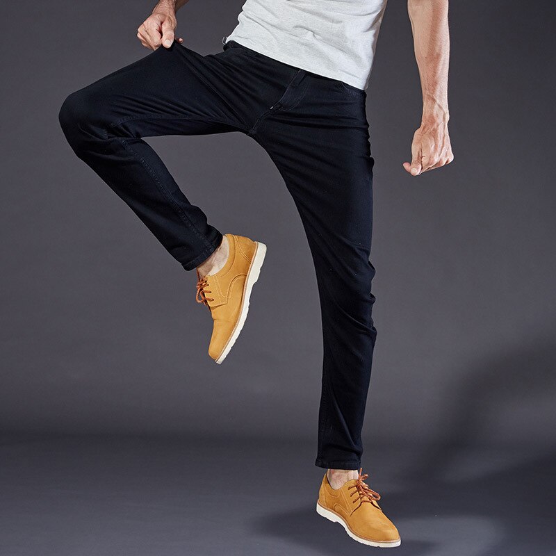 Jeans pour hommes noir haute Stretch Denim hommes Jeans taille 30 32 34 35 36 38 40 42 pantalon pantalon homme slim fit