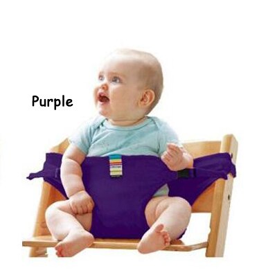 Babyvoeding Hoge Stoel Draagbare Baby Booster Stoelen Peuters Kinderen Veiligheidsgordel Feeding High Chair Harness: Purple