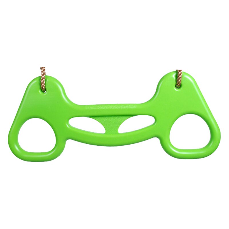 3 färger barn utomhus trapets bar pull up gym ringar multifunktion plast sport ring gunga: Grön