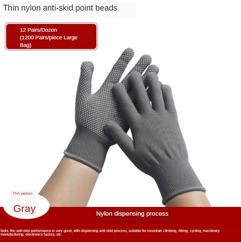 Gants chauds et fins en Nylon, pour femmes et hommes, avec pois, élastique pour vélo