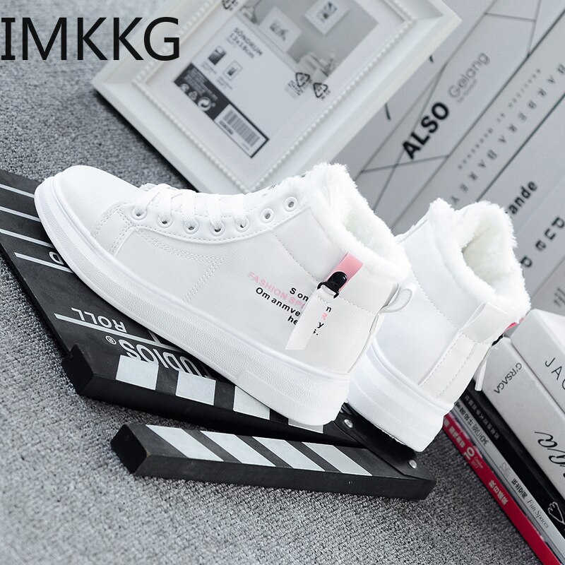 Winter Boots Women Ankle Boots Warm Winter Woman Shoes Sneakers Flats Lace Up Ladies Shoes Women Short Snow Boots