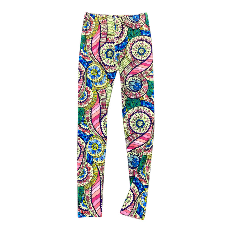 Spring Summer Women Y2K Cute Boston Terrier Graphic Stretch Tulle Leggings See-through Patterned Paisley Print Pants: 23 / Brown