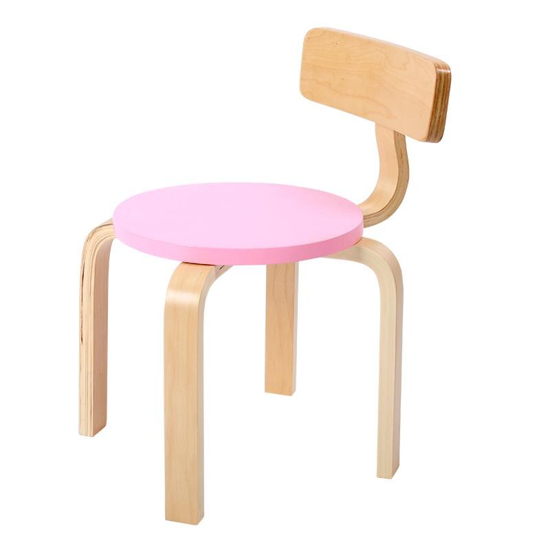 Børns studiebord og stol skammel massivt træ stol børnehave baby studiebord og stol farve skammel: Farve 5