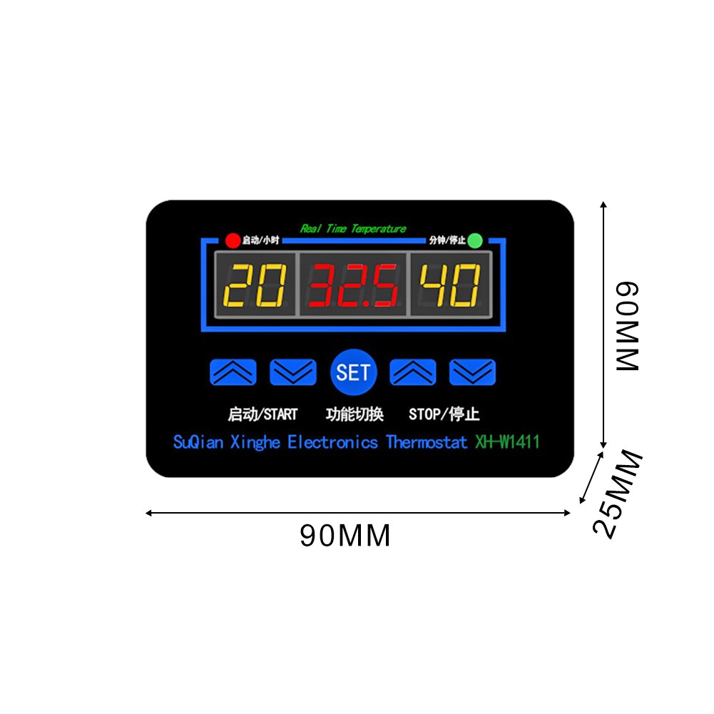 W1411 digitale thermostaatregelaar temperatuurmeter controller broedmachine eieren digitale thermostaat hygrometer controller 10 uitgangen