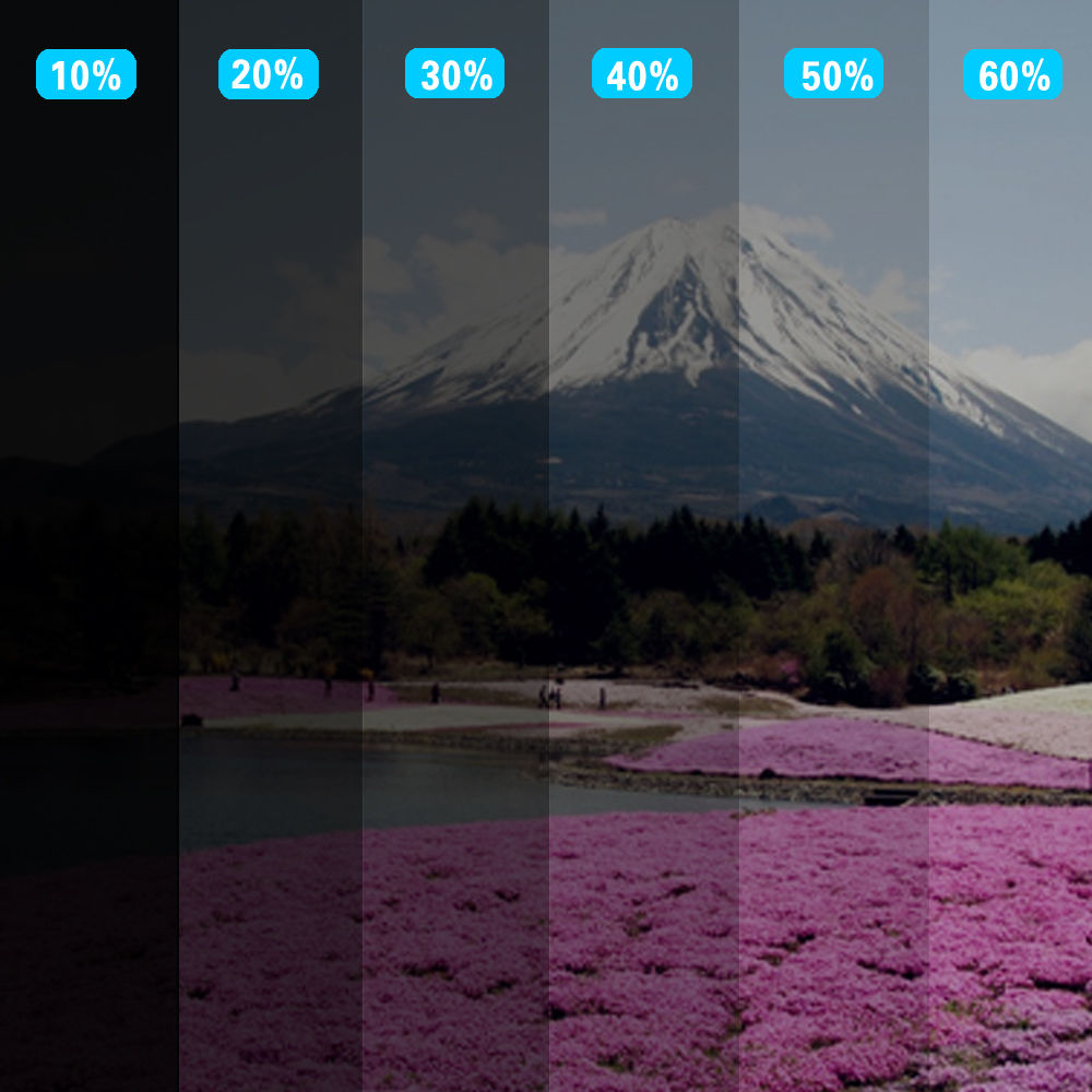 2 mil VLT5% Car Vehicle Nano Ceramic Tint Home Window Tint 99%Anti-UV Heat Reduction Solar Tint Vinyl Film With A4 Size 21x30cm