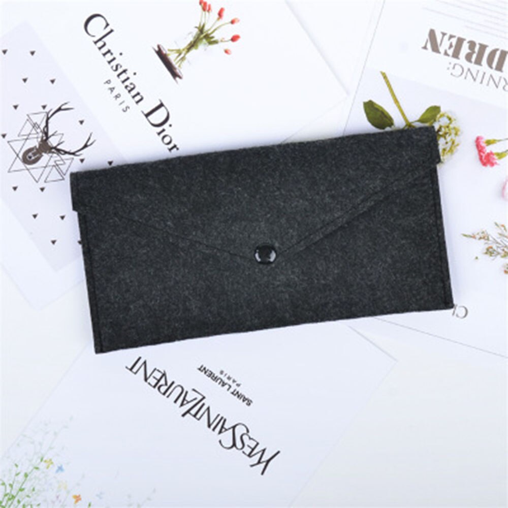 Felt Phone Case Wallet Slim Credit Card Holder ID Genuine Felt Buckle arriv: 7