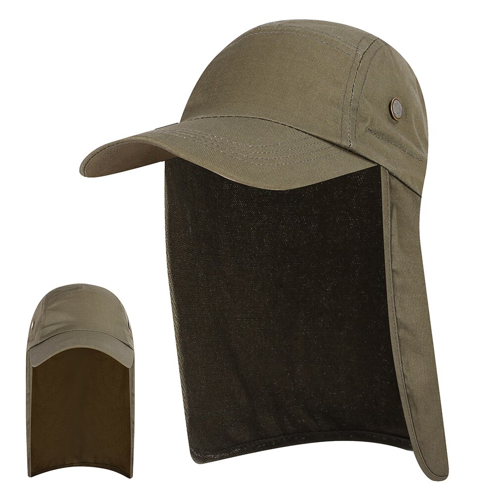 Mannen UPF 50 + Zonwering Vissen Cap Hoed Brede Rand Vissen Zon Cap Hoed met Nek Flap