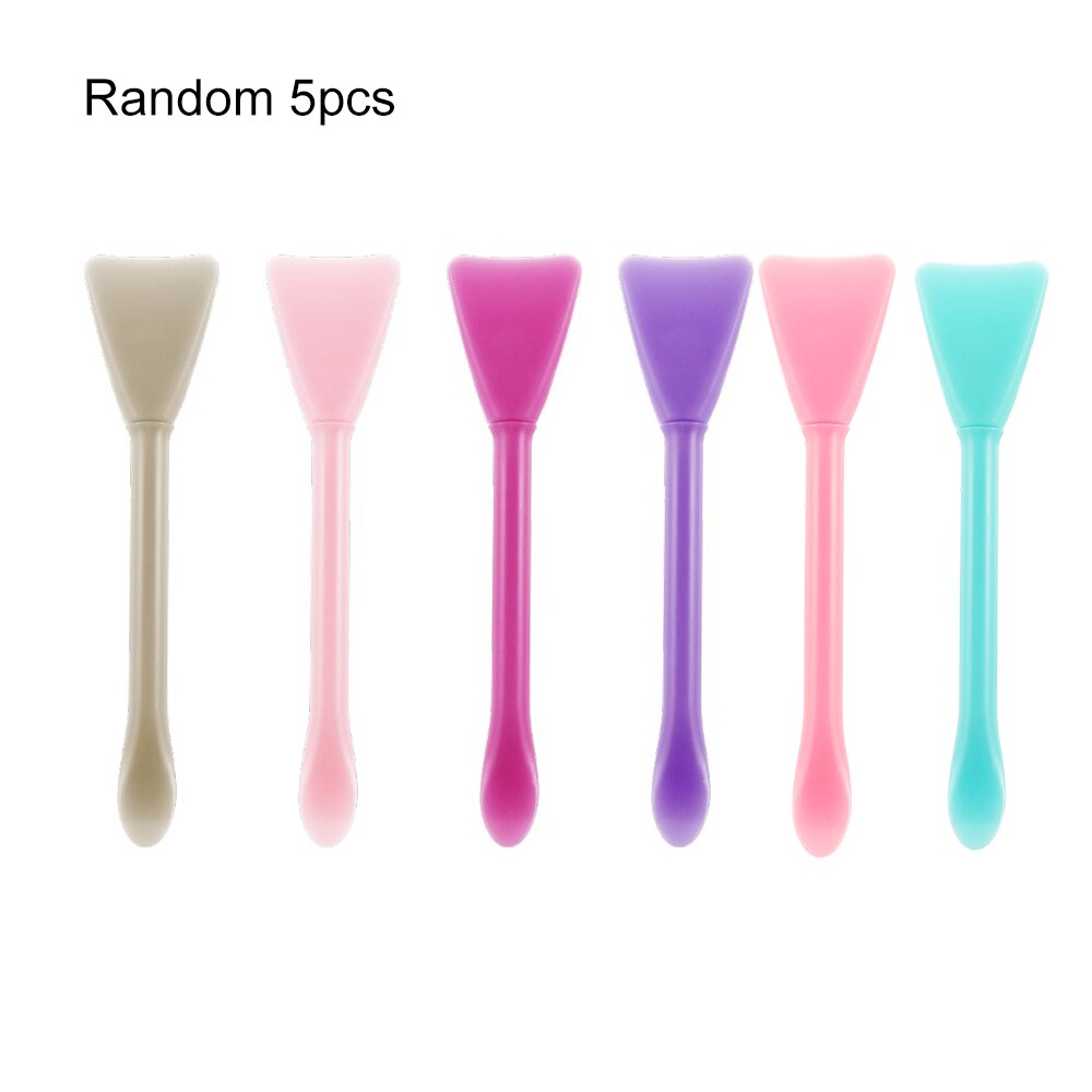 Spatule en silicone souple multifonctions pour arts créatifs, 2/5 pièces, brosse pour remuer, étaler ou verser colle, poudres et résine époxy dans son moule, facile à nettoyer: 5Pcs Random