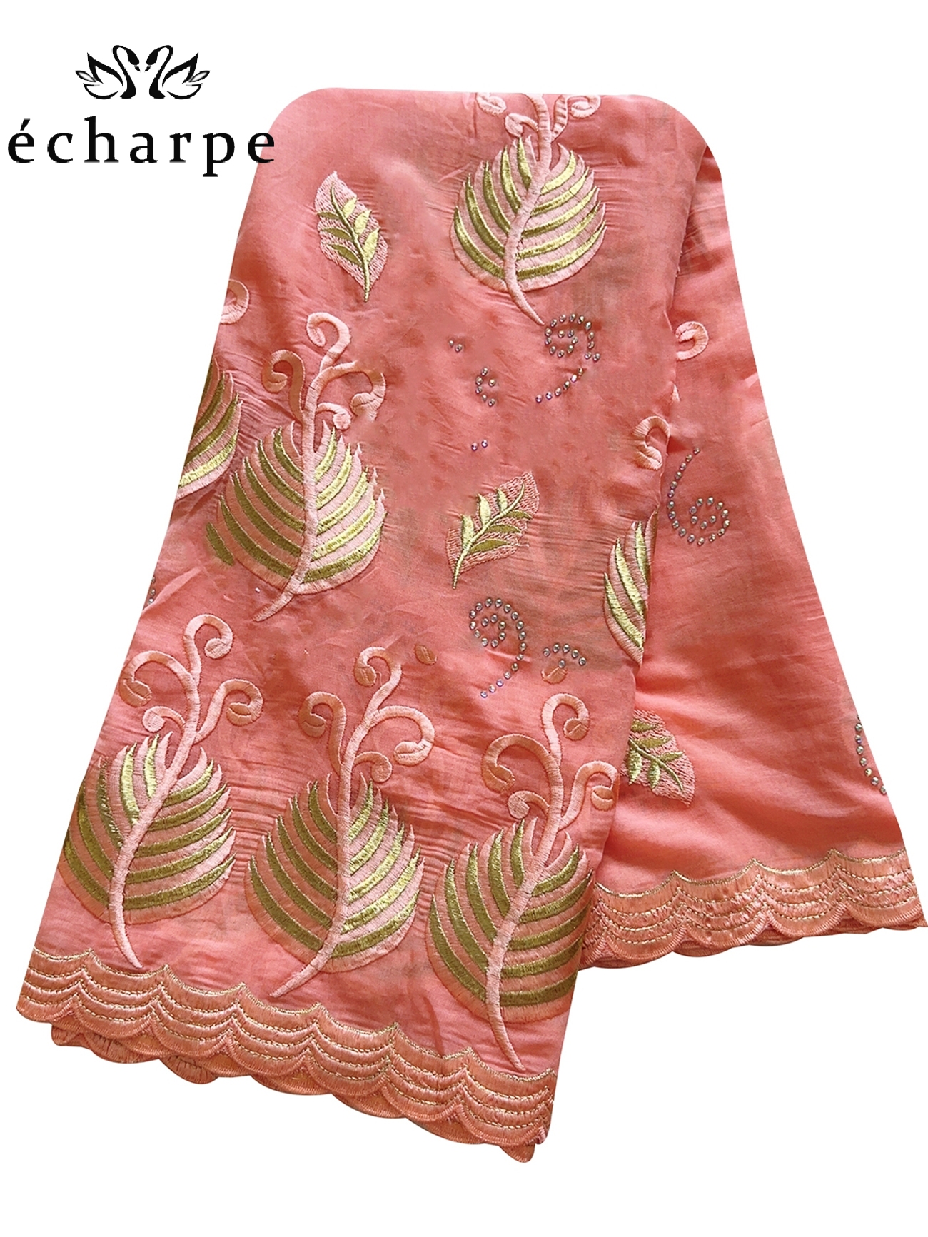 Hoogwaardig Stof Afrikaanse Vrouwen Sjaal Pashmina Tulband Bid 100% Katoen Geborduurde Sjaal Wrap Moslim Feest Hijab Voor Dame: Dusty Wijn