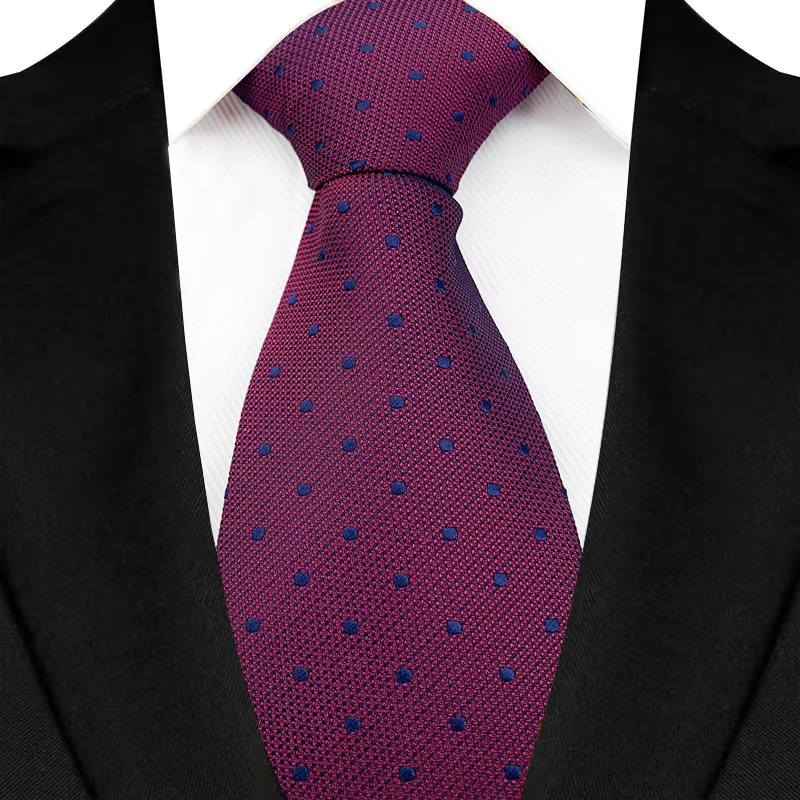 Cravate de luxe pour hommes, 8CM, couleur rouge, rayures à pois, couleur unie, Paisley, pour marié, tissée en Jacquard, pour fête d'affaires et de mariage: Noir Vert