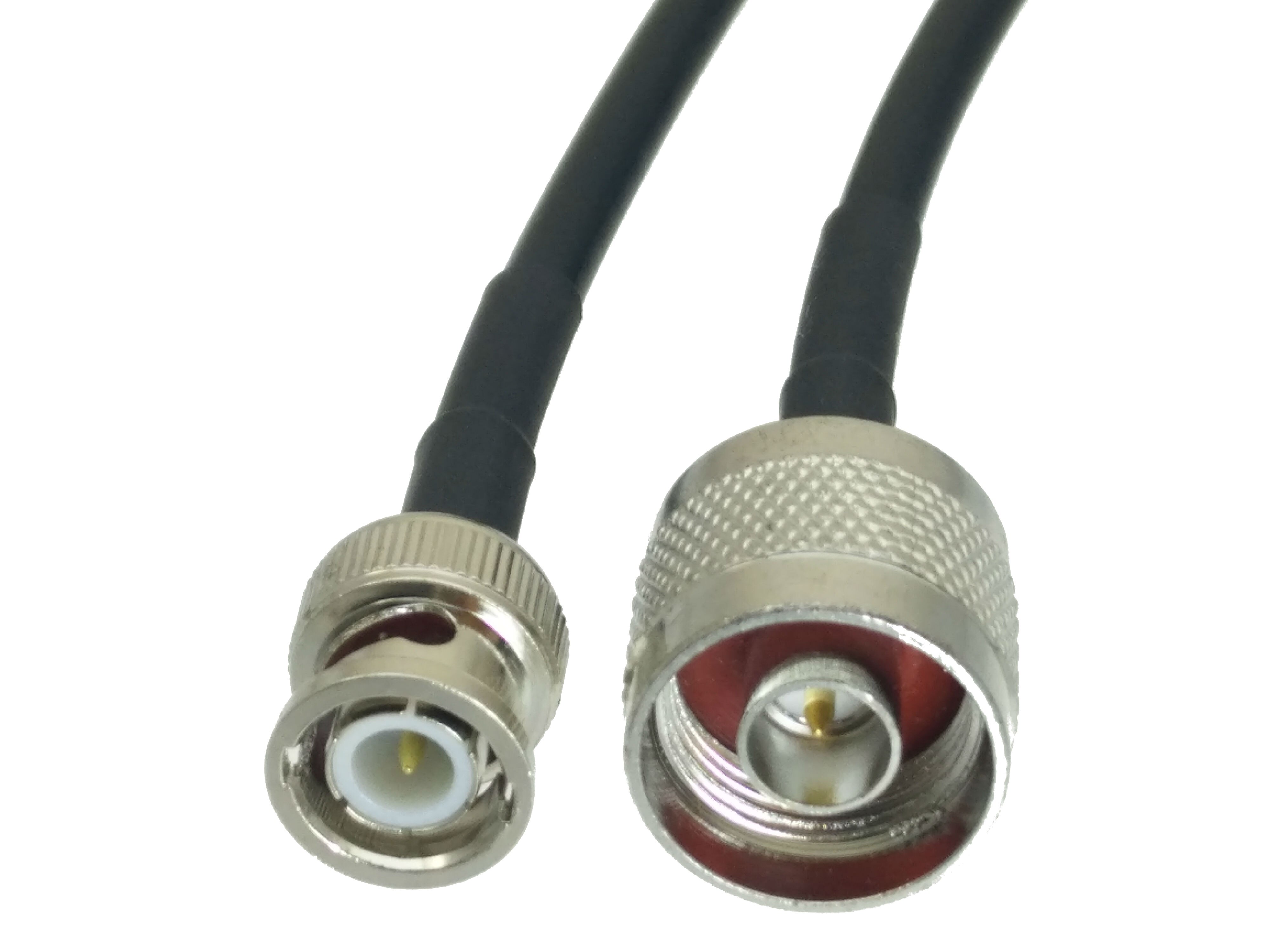 1pcs RG58 N Male Plug to BNC Male Plug Connector Wire Terminal Crimp RF Coaxial Jumper Pigtails Cable 4inch~10FT