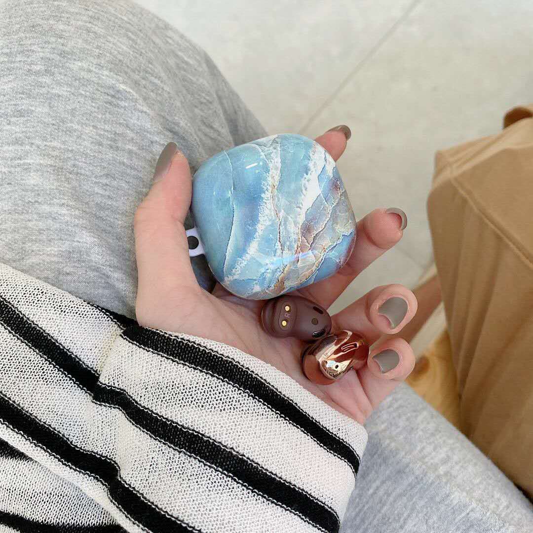 Marble Gradient Color Hard Plastic Case for Samsung Galaxy Buds live Earphone Headset Protective Cover for Galaxy Buds live Case: D
