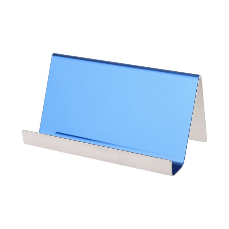 Organisateurs de Table de support de présentoir de porte-badge d'affaires d'acier inoxydable: Blue