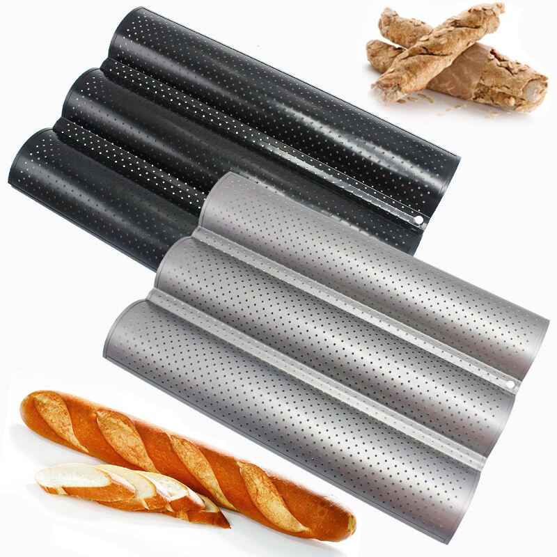 Franse Brood Bakvorm Brood Wave Bakplaat Praktische Cake Baguette Mold Pannen 2/3/4 Groef Golven brood Bakken Tools