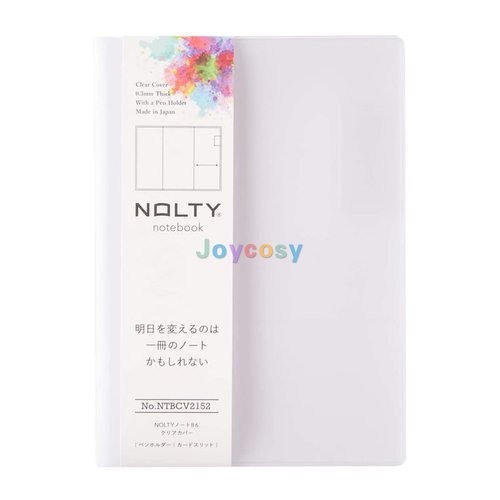 Japan Nolty Notebook Pouch A5/B6 Size Cover Met Card Pocket Pen Houder, multi-Functionele Portfolio Ritssluiting Case: B6 clean