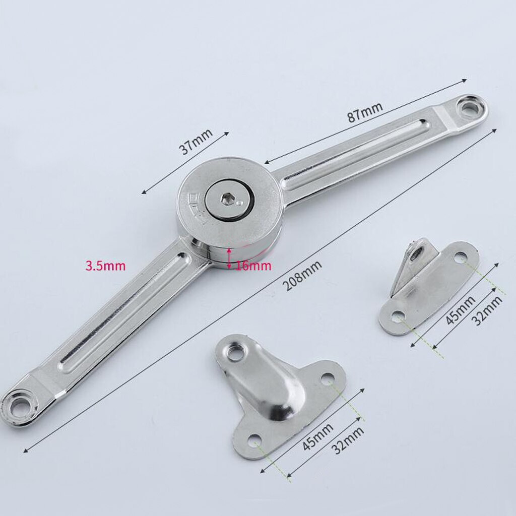 2Pcs Metal Furniture Cabinet Cupboard Door Desk Lid Support Hinge Stay Stop