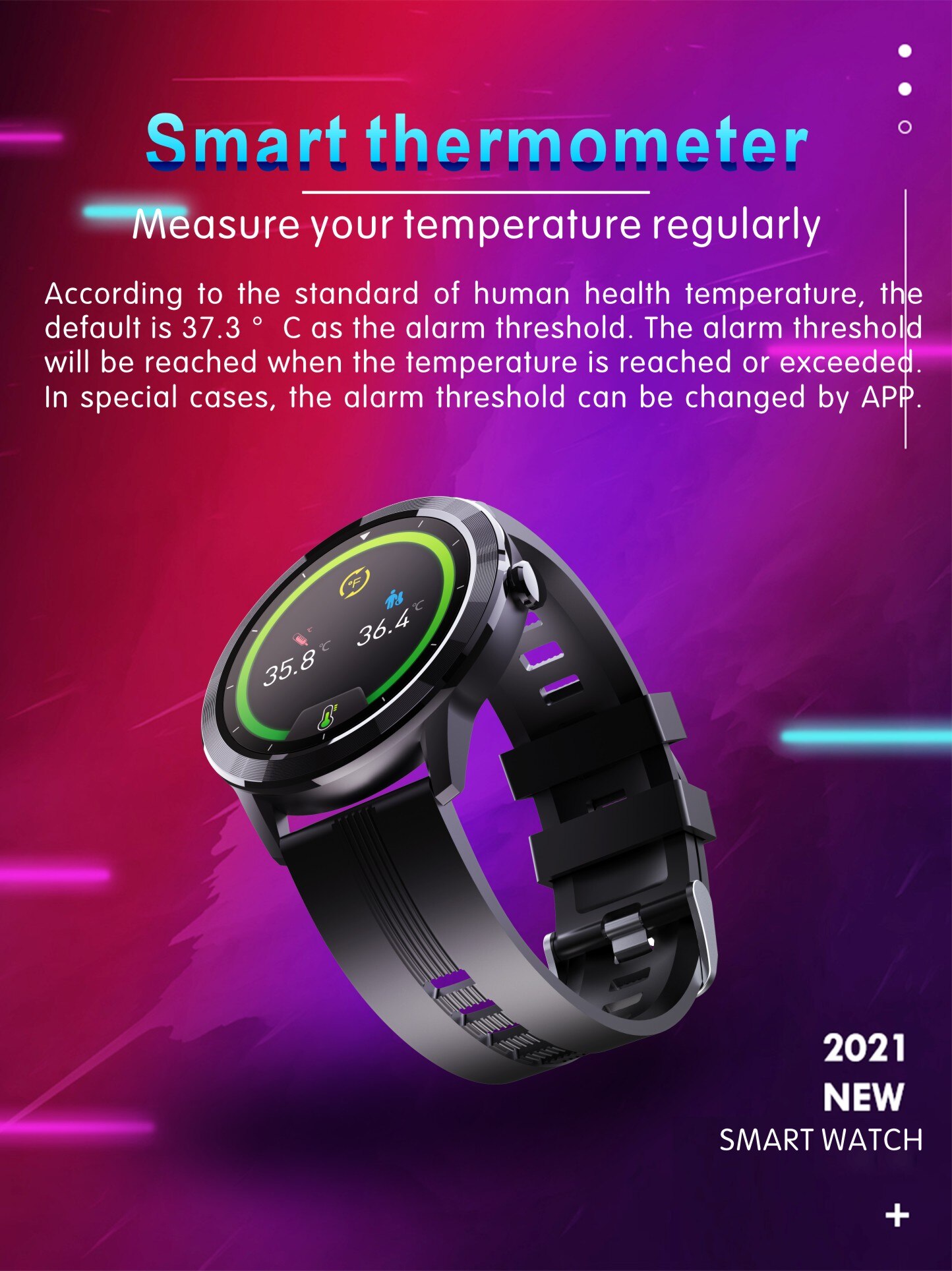 QS29 Sports Smart Watch Bluetooth Call Waterproof Smartwatch Body Temperature Monitor Heart Rate Blood Pressure For Huawei Phone