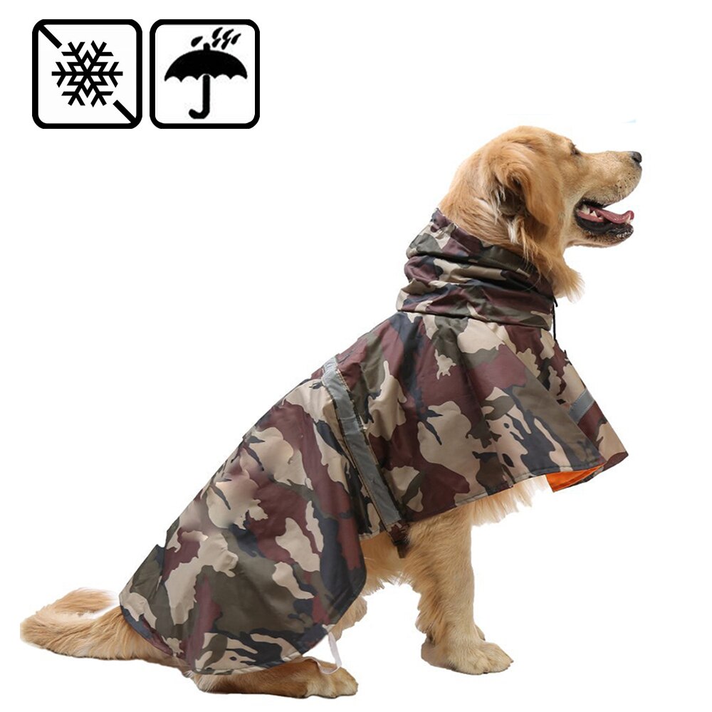 Hund Regenmantel Jacke Tarnung Mantel Für Hunde Regen Mantel Wasserdicht Welpen Haustier Kostümich M-XXL