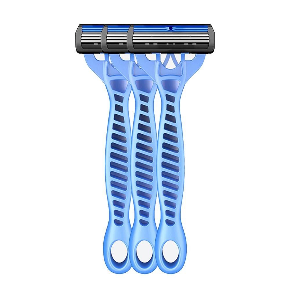 Men's disposable manual razor three-layer stainless steel blade razor men's razor Portable men's razor: 3pcs