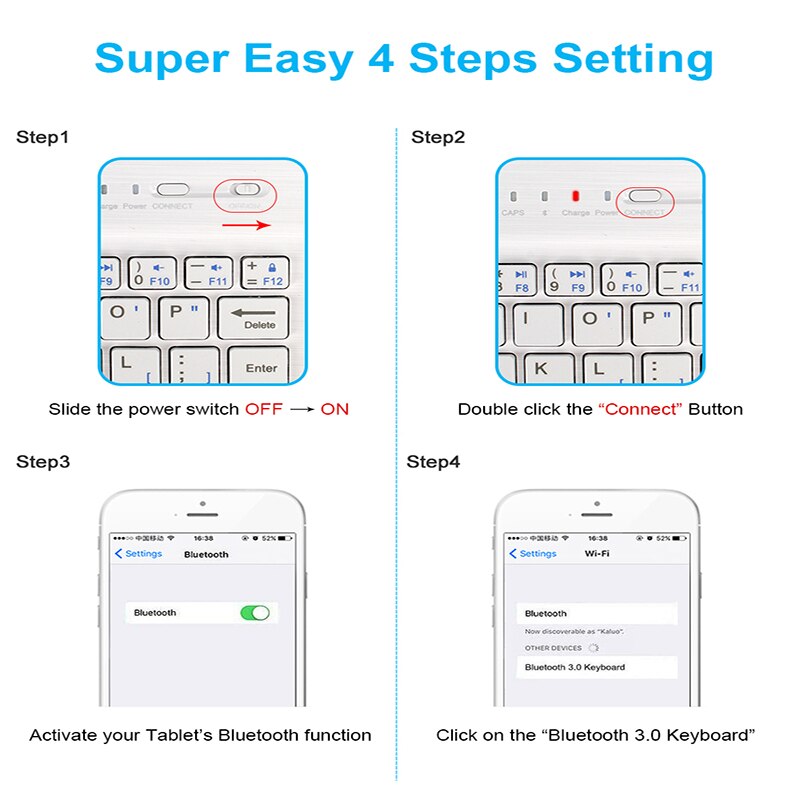 Mini Draadloze Toetsenbord Bluetooth Toetsenbord Voor Ipad Telefoon Tablet Rubber Keycaps Oplaadbare Toetsenbord Voor Android Ios Windows