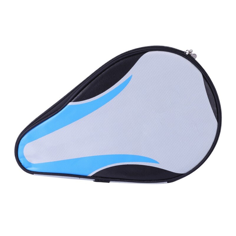 Funda de raqueta de tenis de mesa tela Oxford impermeable a prueba de polvo cremallera anillo de acero Ping Pong Bat bolsa de almacenamiento: L