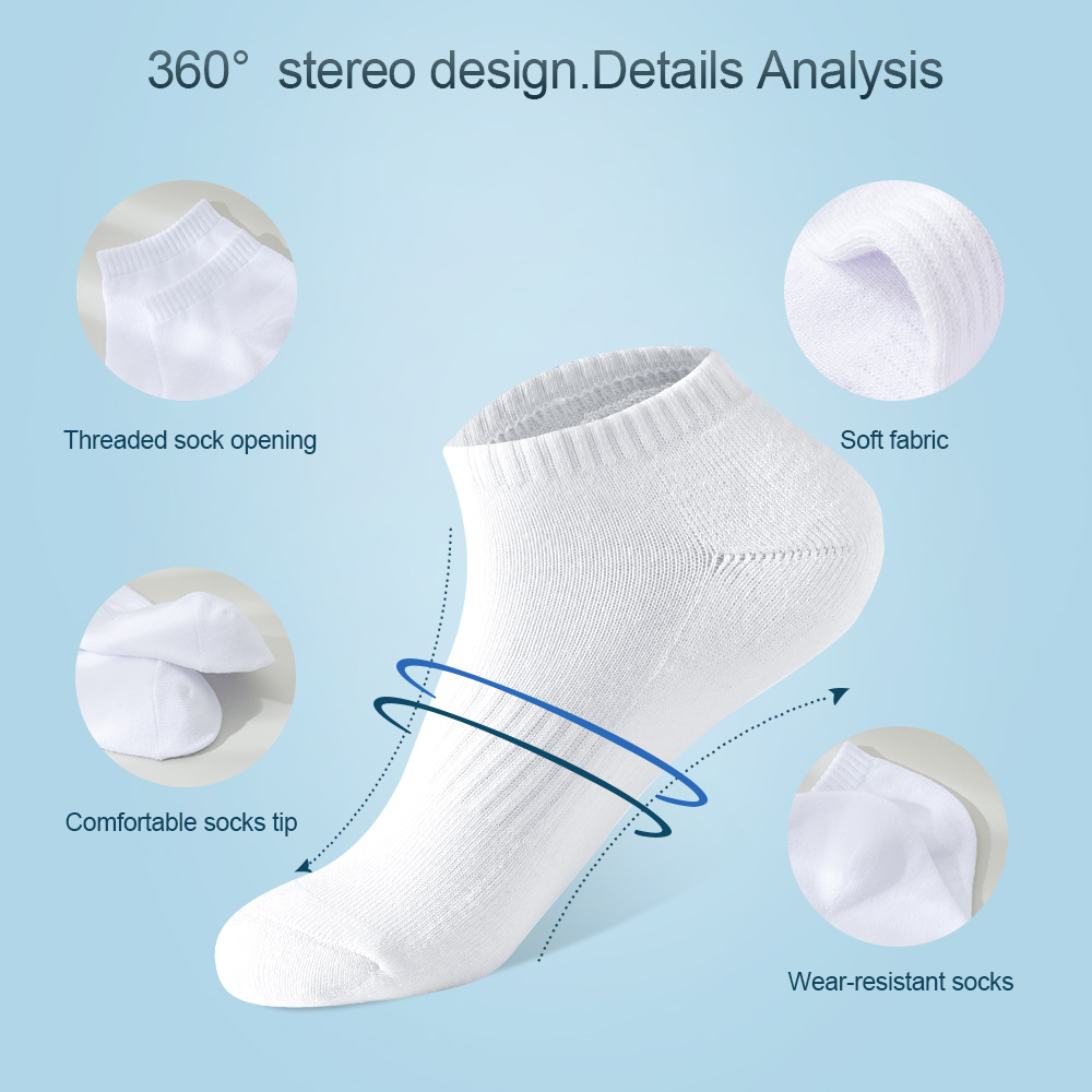 5 par/lote calcetines de corte bajo para hombre calcetines cortos blancos y negros para hombre calcetines deportivos de algodón calcetines para hombre calcetines tobilleros transpirables para primavera y verano