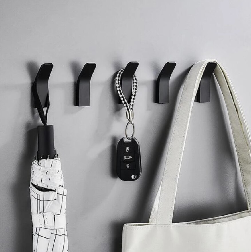 Gancho de aluminio para colgar ropa, accesorios de baño, colgador de puerta de cobre, montado en la pared