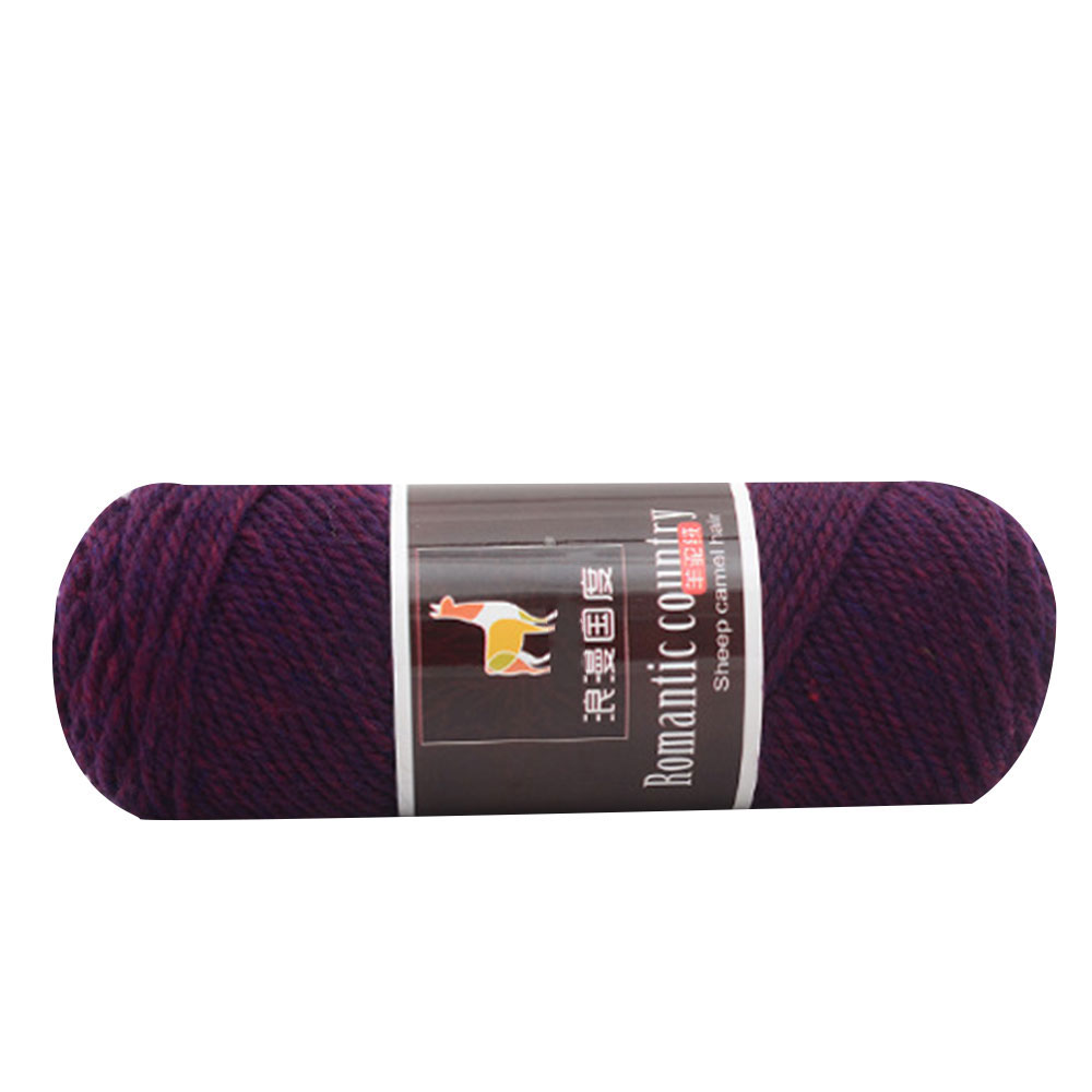 15 Colors Alpaca Wool Soft Crochet Worsted Yarn Thread For Knitting Scarves Gloves Hand Knitting Alpaca Wool: reddish blue 