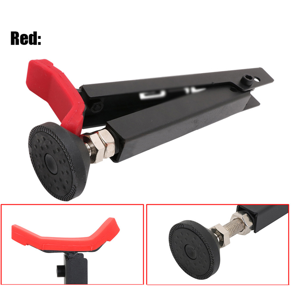 Motorcycle Portable Single Sided Paddock Stand Adjustable Rear Wheel Side Support Stand Foldable Universal Tire Repairing Tool: Dark Grey