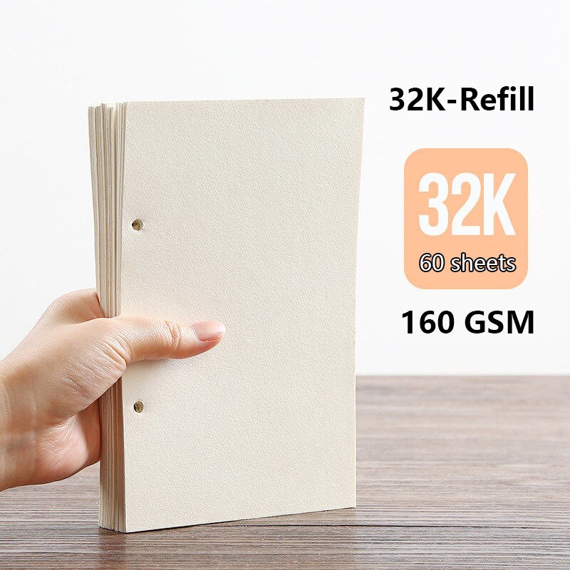32K Sketch Book 160g Heavy Linen Cover Art Drawing Book Sketch Book: 32K Refill