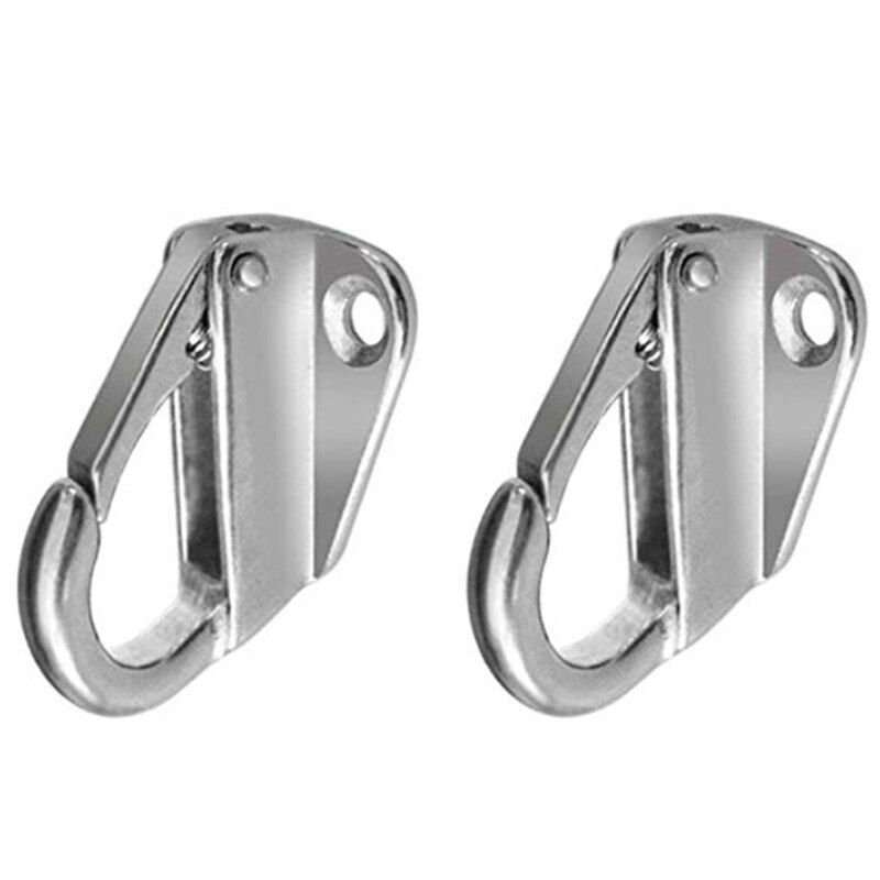 2 Stuks 43Mm Rvs Fending Haken Spatbord Lente Haak Snap Hechten Touw Boot Zeil Sleepboot Marine Hardware boten Accessoires
