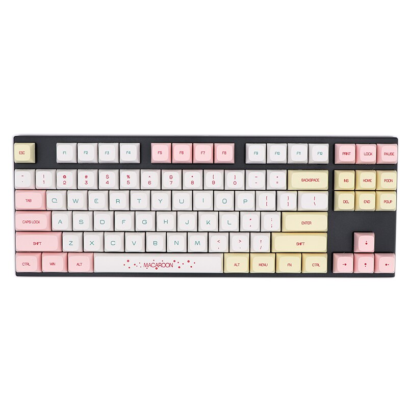 Keypro Macaron Ethermal Dye Sublimation fonts PBT keycap For Wired USB mechanical keyboard 146 keycaps