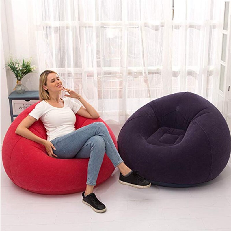 Large Lazy Inflatable Sofa Chairs PVC Lounger Seat Bean Bag Sofas Pouf Puff Couch Tatami Living Room Lounge Beanbag Furniture