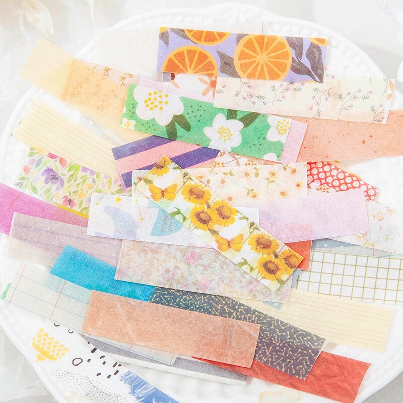 30 stk fantastisk fargeserie dekorative lange klistremerker scrapbooking etikett dagbok skrivesaker album telefon ins tidsskrift planlegger
