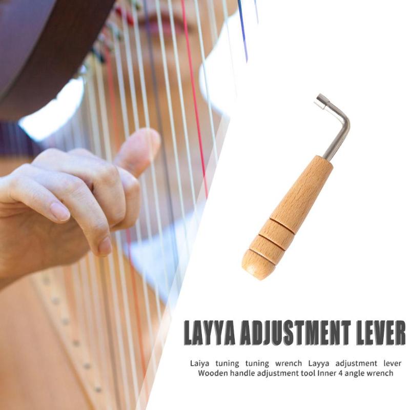 Durable Lyre Harp Tuning Wrench Multi-function Lyre Harp Tuning Hammer L-shape Square Wrench Tuner Spanner Repair Instrument