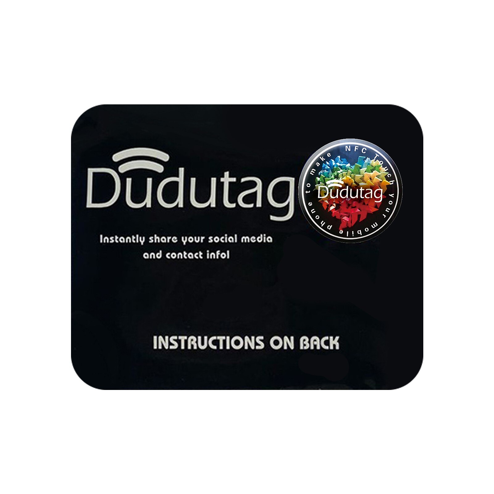 Dudutag-pegatinas inteligentes de un clic para tarjetas de negocios, parches digitales para citas, compatibles con dispositivos IOS y Android: C