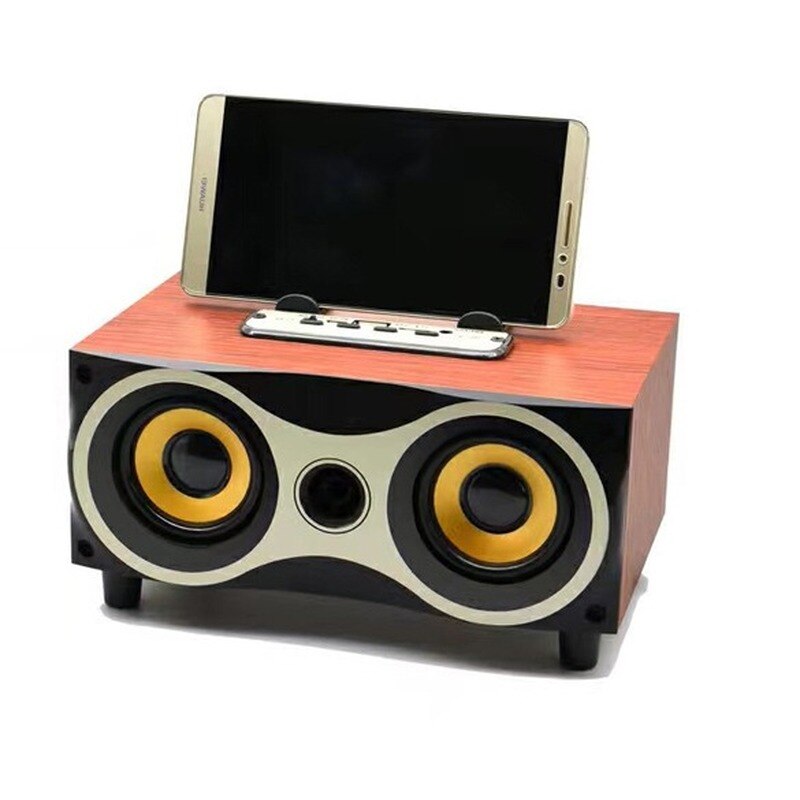 Houten Computer Speaker Subwoofer Stereo Subwoofer Draadloze Full Range Speaker Kleur Led Licht Voor Pc/Laptop/MP3/dv