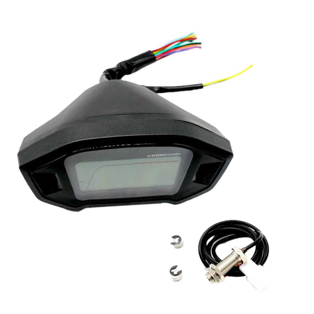 7 Color LCD Digital Backlight Motor Odometer Speedometer Tachometer Gauge