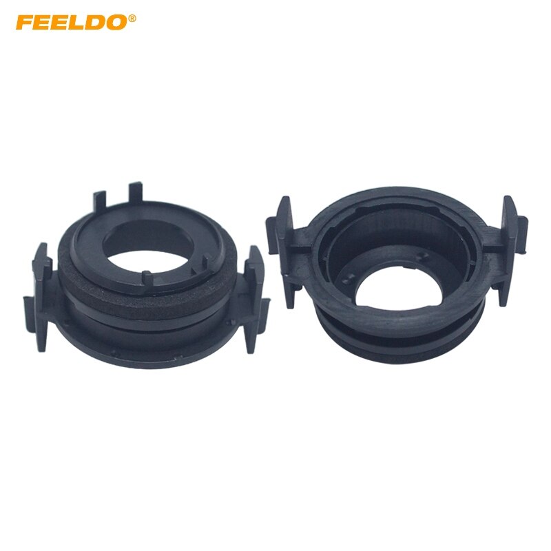 FEELDO 2x H7 LED Scheinwerfer Birne Basis Halter Adapter Für BMW E46 3 Serie LED Scheinwerfer Clip Retainer Scokect Adapter