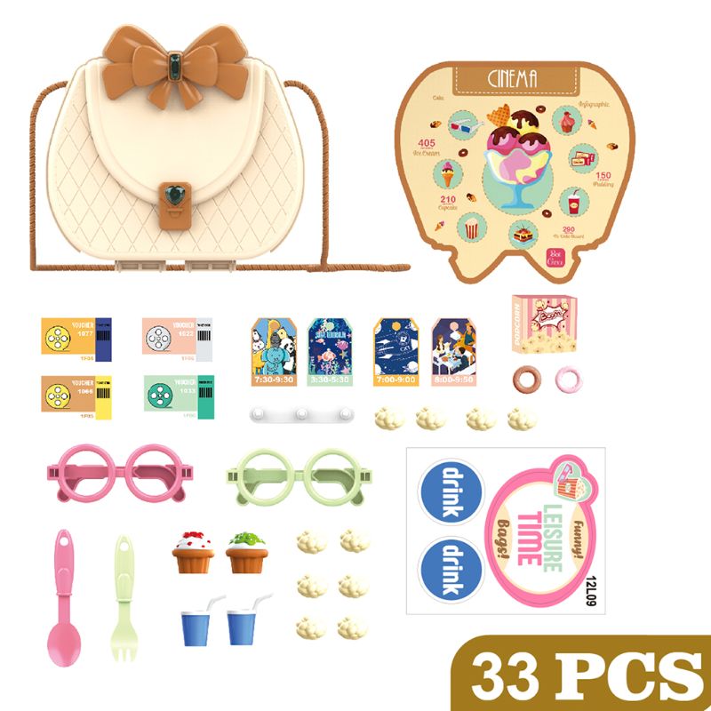 Kinderen Simulatie Keuken Ijs Servies Make Sieraden Gereedschap Rol Pretend Meisjes Speelhuis Speelgoed Set Schoudertas