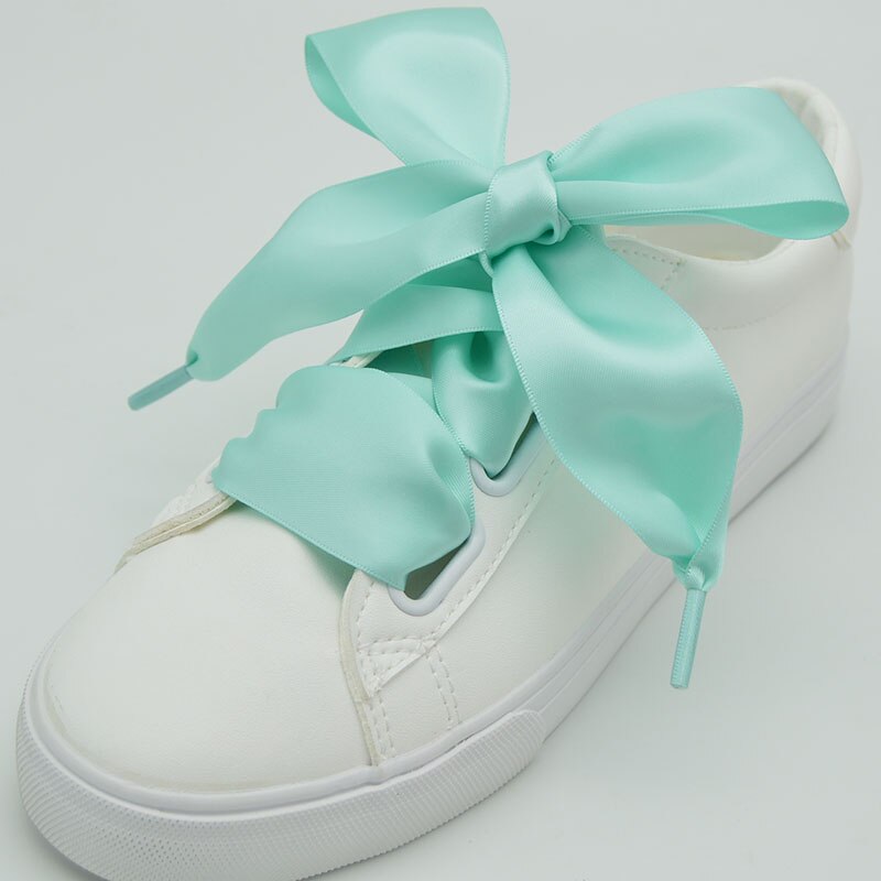 4 cm Verbrede Zijde Satijn Schoenveters Gladde Grote Strik Brede Veters Trend Schoonheid Wit Casual Sneaker Leren Schoenen Veters: Beige / 100cm