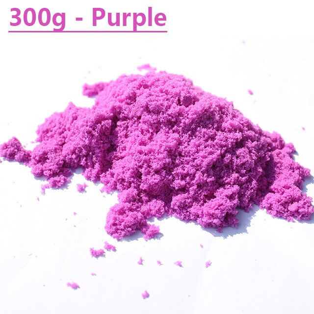 300g/Bag Slime Sand Clay Magic Toys Super Colored Dynamic Sand Indoor Arena Play Sand Clay Kids Toys for Children: 300g-Purple Sand