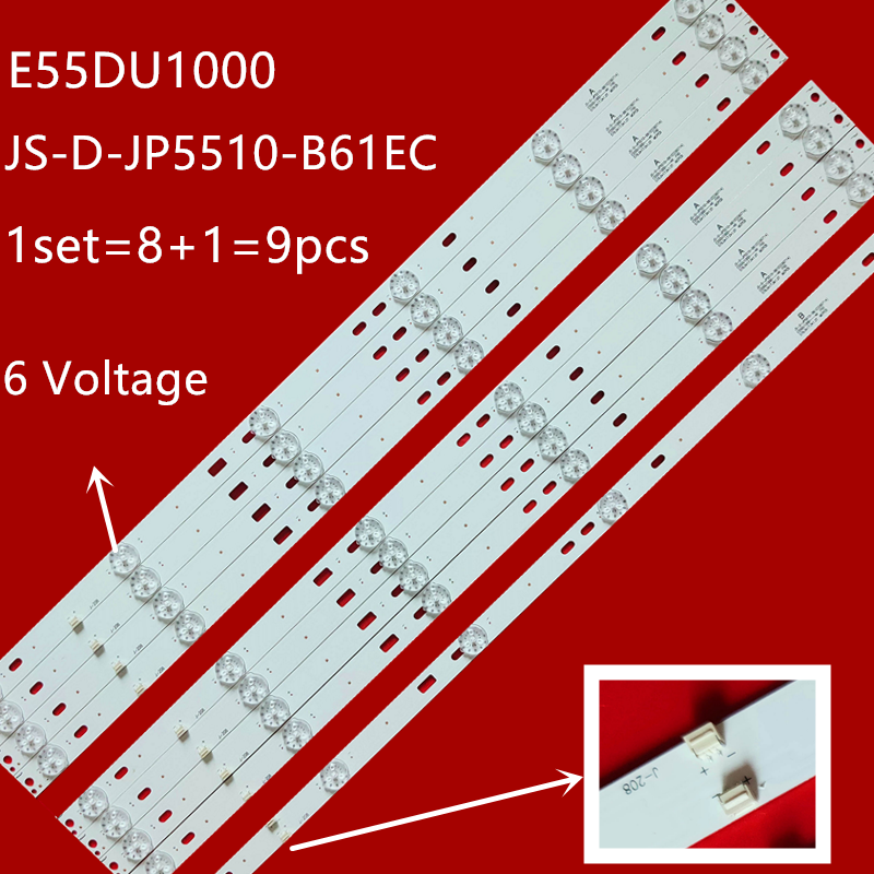 Led Backlight Strip 6 Led JS-D-JP4910-041EC E55DU1000 JS-D-JP5510-C51EC (60517 E55DU1000 Fhd 576.0.0 17.0 1.0T Mcpcb C Nuova