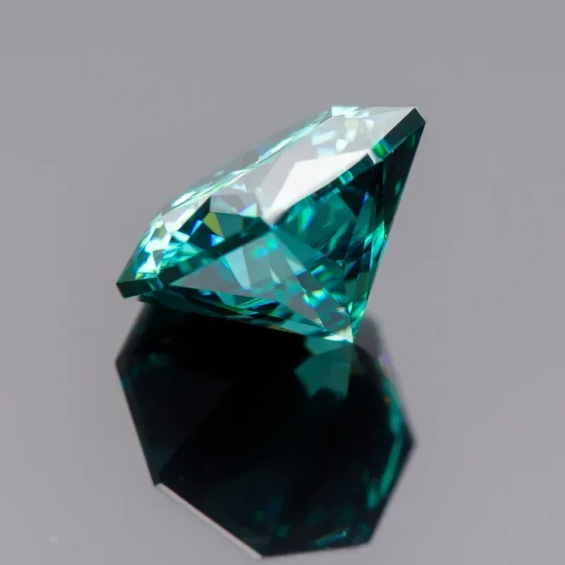 Moissanite stenen achthoek 8 pijlen vorm smaragdgroen natuurlijke kleur Lab Grown edelstenen voor sieraden maken met GRA-certificaat