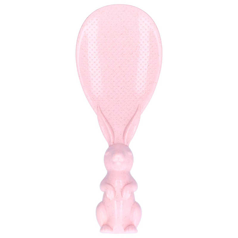 Cute Bunny Non Stick Rice Spoon Three‑dimensional Standable Rabbit Rice Scoop Home Rice Shovel for Rice Cooker Mascot Souvenirs: Pink
